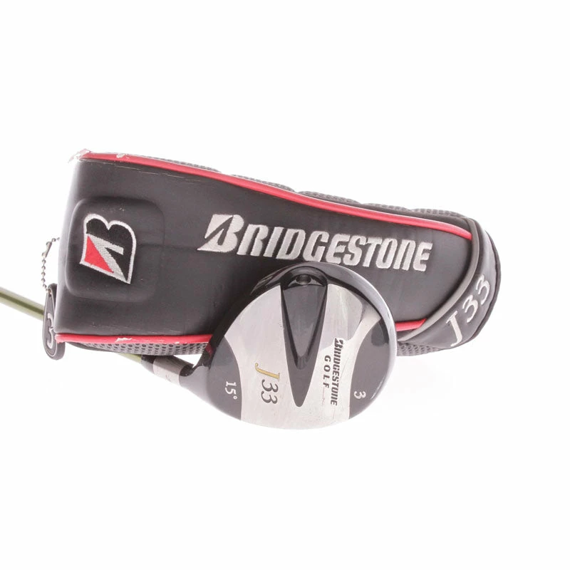 Bridgestone J33 Graphite Men's Right Hand Fairway 3 Wood 15 Degree Stiff - Aldila NV 75 Green 1 Bridgestone J33 Graphite Men's Right Hand Fairway 3 Wood 15 Degree Stiff - Aldila NV 75 Green