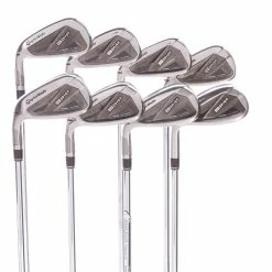 TaylorMade Sim 2 Max Steel Men's Left Hand Irons 5-SW+AW Stiff - KBS Max 85